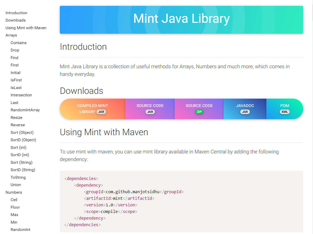Mint Java Library